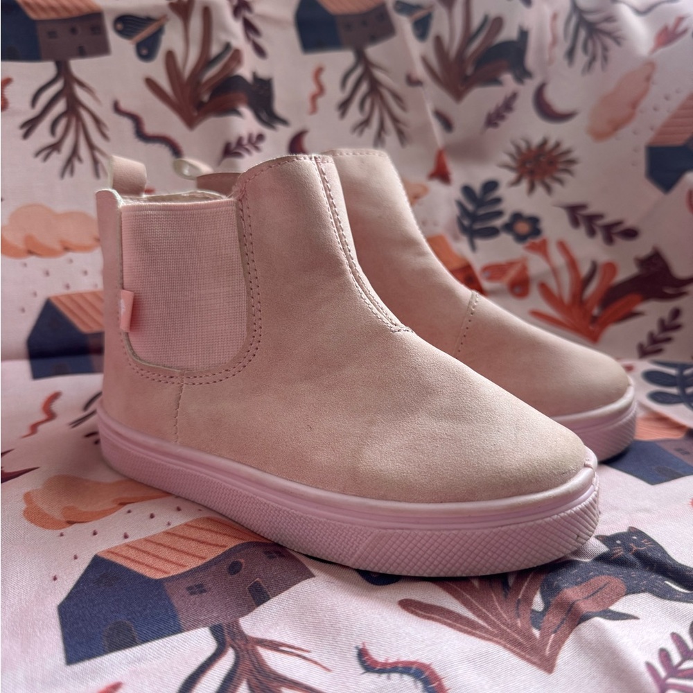 Toddler Pink Slip-On Ankle Boots